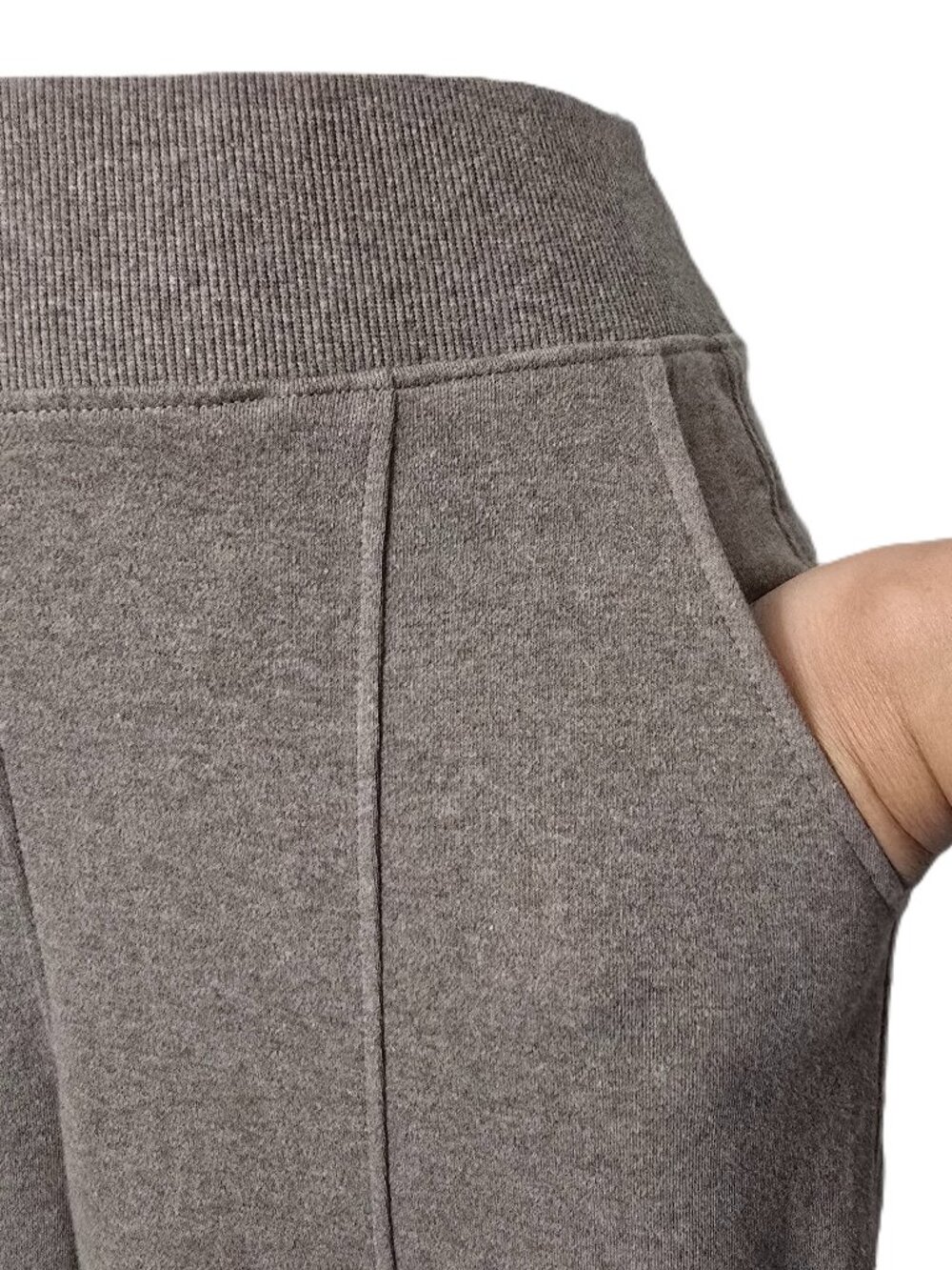 Pact Airplane Wide Leg Pants XS Organic Cotton Pintuck Sweats 2 PAIR Taupe Cream - Picture 4 of 14
